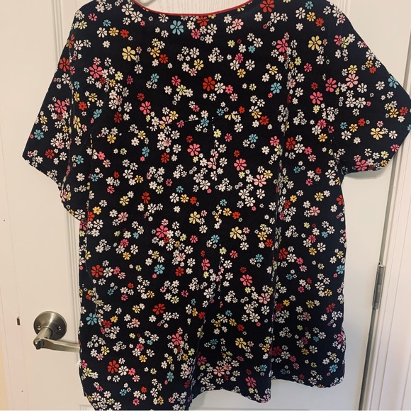 Scrub Star Top Size XL Black/Flowers Cherokee Purple Pants Woman Scrubs Size 2XL - Picture 2 of 9